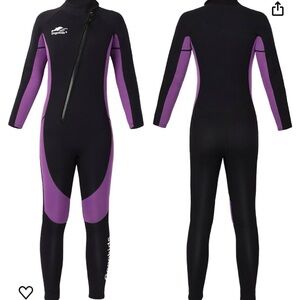 Ireeenuo Youth Wetsuit Neoprene Nylon Unisex Size large Water Sports Play Black